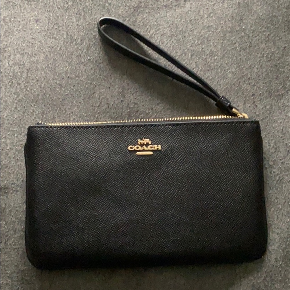 Black coach wristlet
